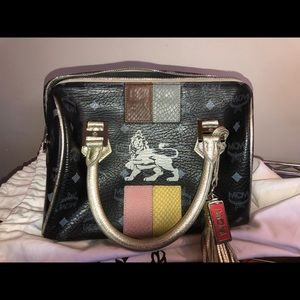 MCM Viseto Lion Princess Boston Speedy
